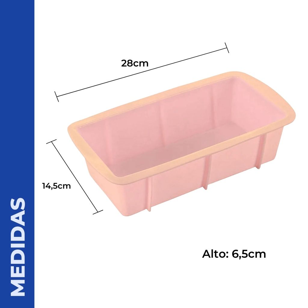 MOLDE DE BUDIN DE SILICONA 28x14,5x6,5cm