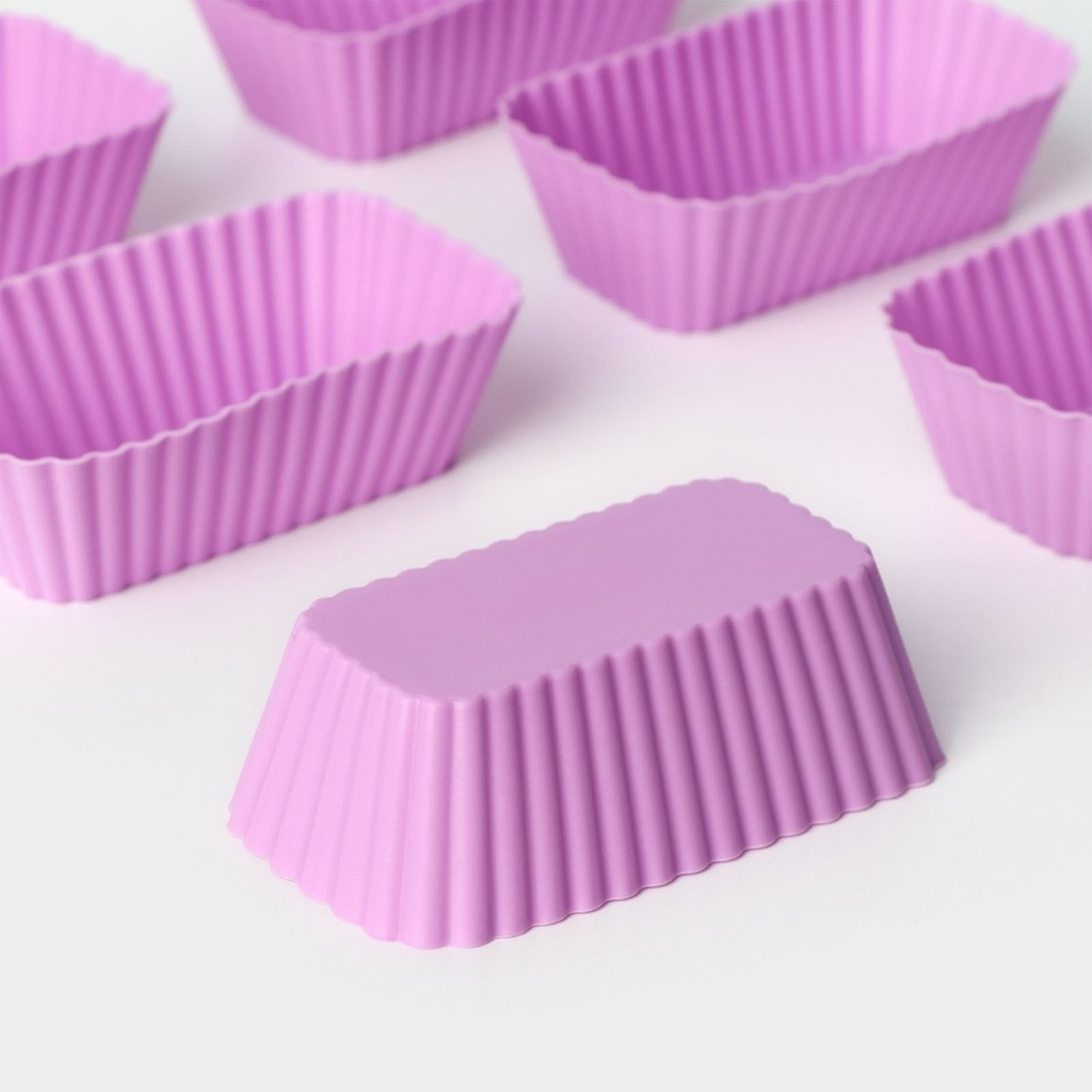 MOLDE DE SILICONA MINI BUDIN 8 x 5 x 2,6cm (6un)