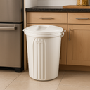 BASURERO CON TAPA DE 103lts - BEIGE