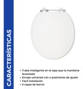 TAPA INODORO MADERA LAQUEADA OVAL