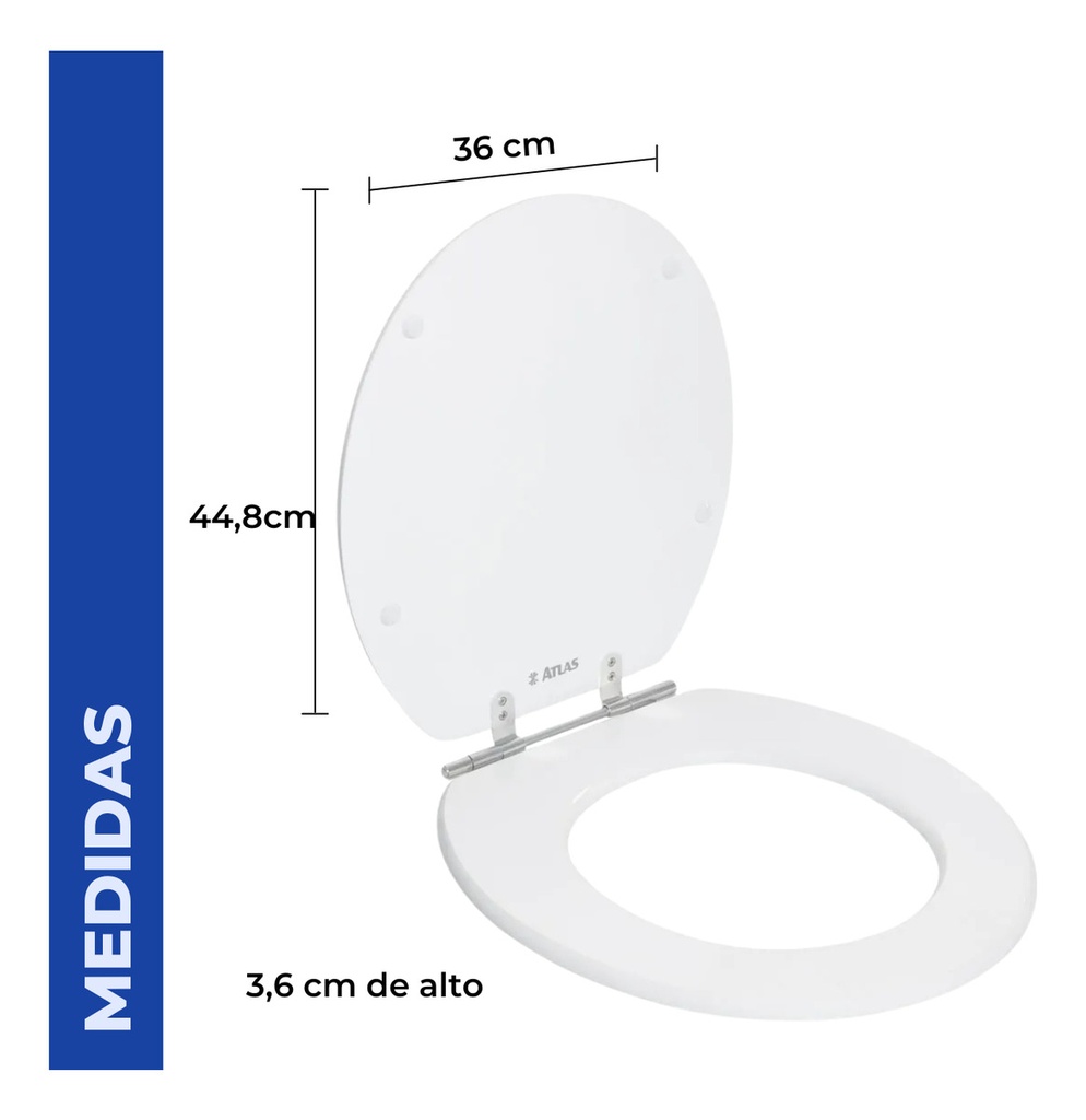 Tapa De Inodoro Madera Laqueada Ovalada / Primafer