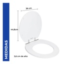 Tapa De Inodoro Madera Laqueada Ovalada / Primafer
