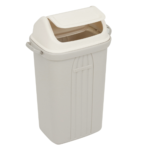 BASURERO 60lts TAPA VAIVEN BEIGE