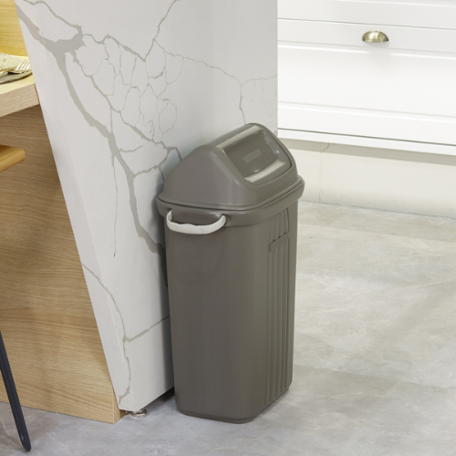 BASURERO CON TAPA VAIVEN DE 30lts - GRIS