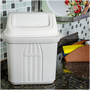 BASURERO CON TAPA VAIVEN DE 6,5lts - BEIGE