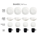 CONJUNTO CUADRADO BAMBÚ 16 PIEZAS