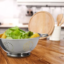 COLADOR ACERO INOX. 28CM/5LTS C/MANGO