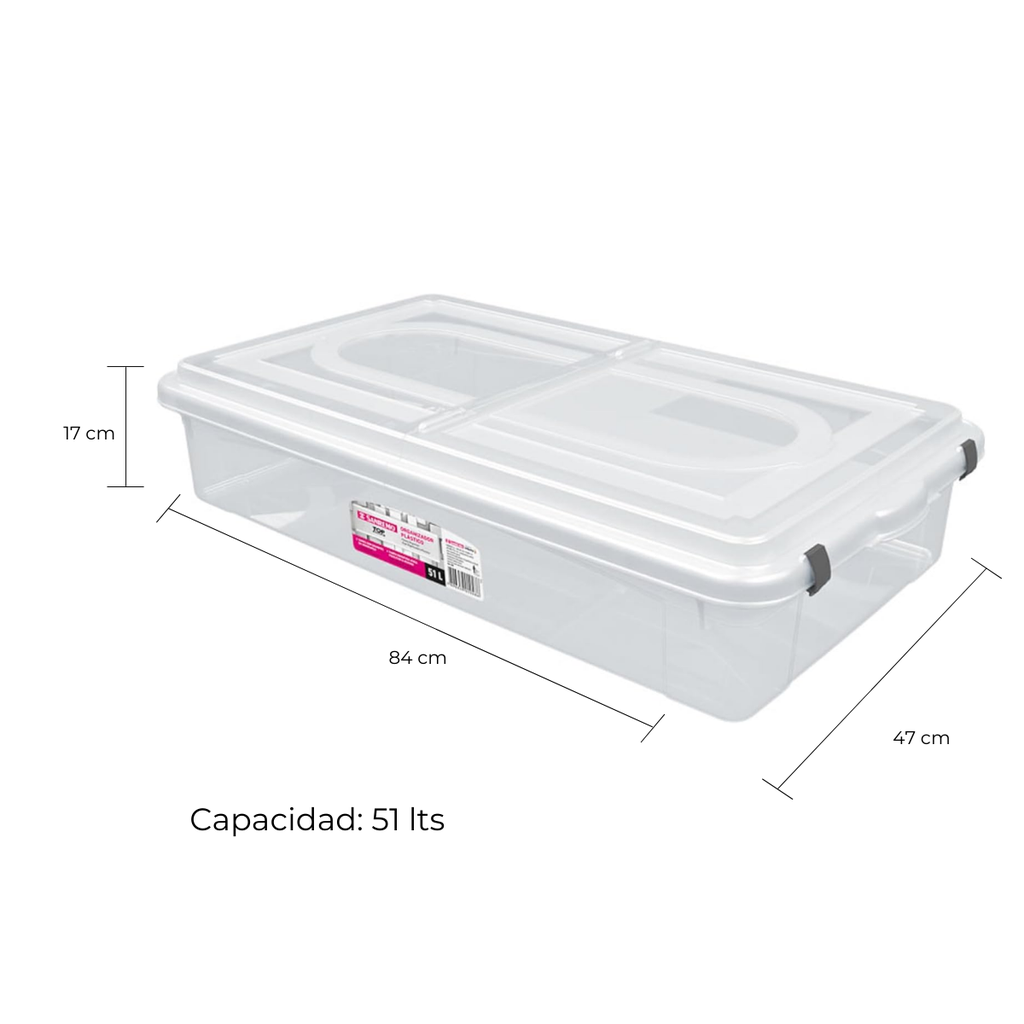 CAJA ORGANIZADORA BAJO CAMA 51lt