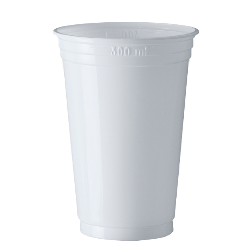 VASO DESCARTABLE DE 330ml BLANCO PP (50 UN)