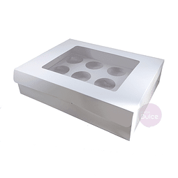 Caja con visor para 6 cupcakes
