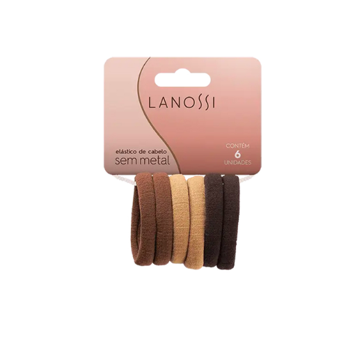 ELASTICO P/CABELLO CAPUCCINO (6un)