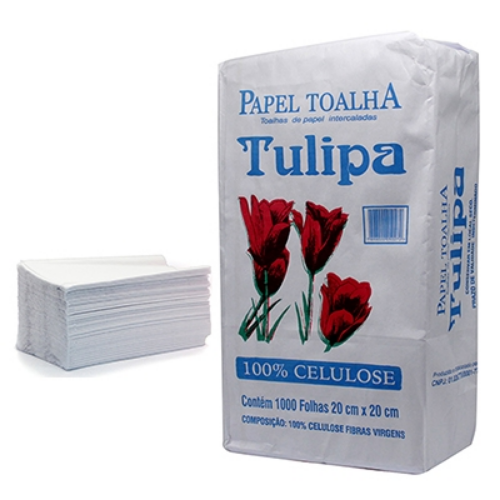 PAP TOALLA INTERF TULIPA BLANCO 20x20 20gr.