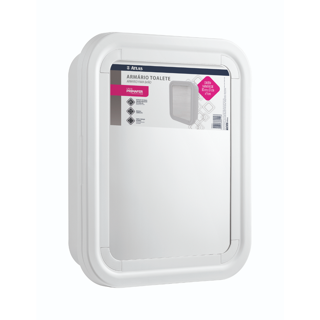 BOTIQUIN P/BAÑO PLASTICO BLANCO