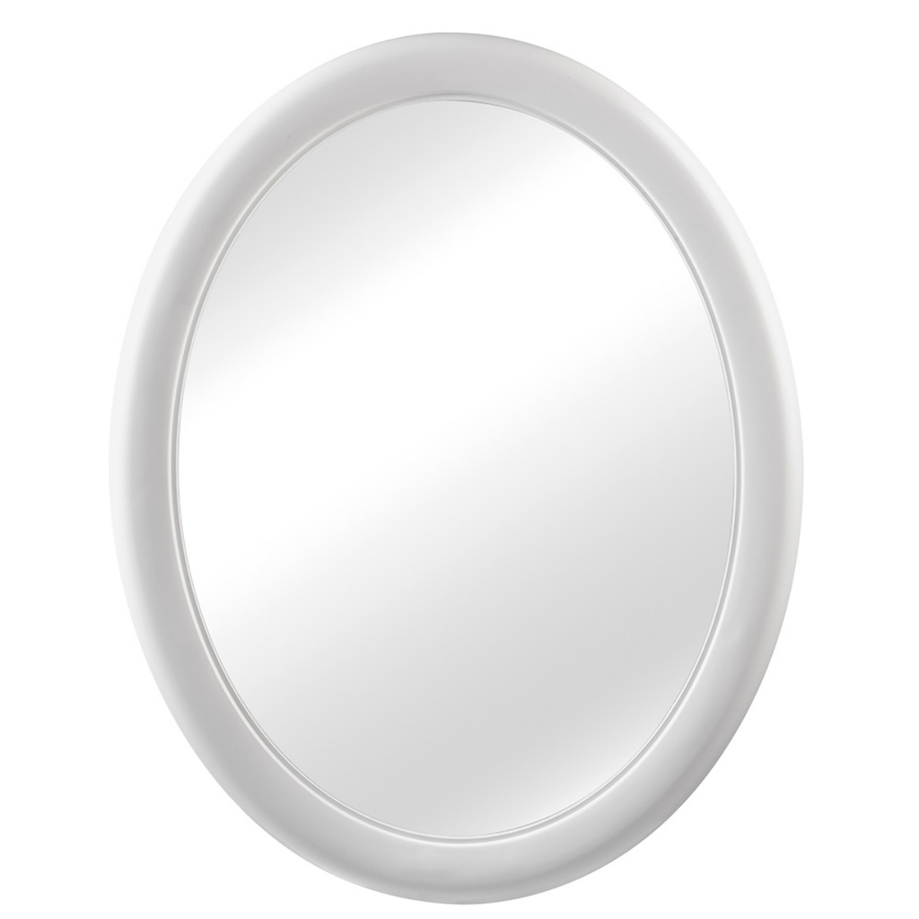 *ESPEJO OVAL C/MOLDURA 3PZ BLANCO