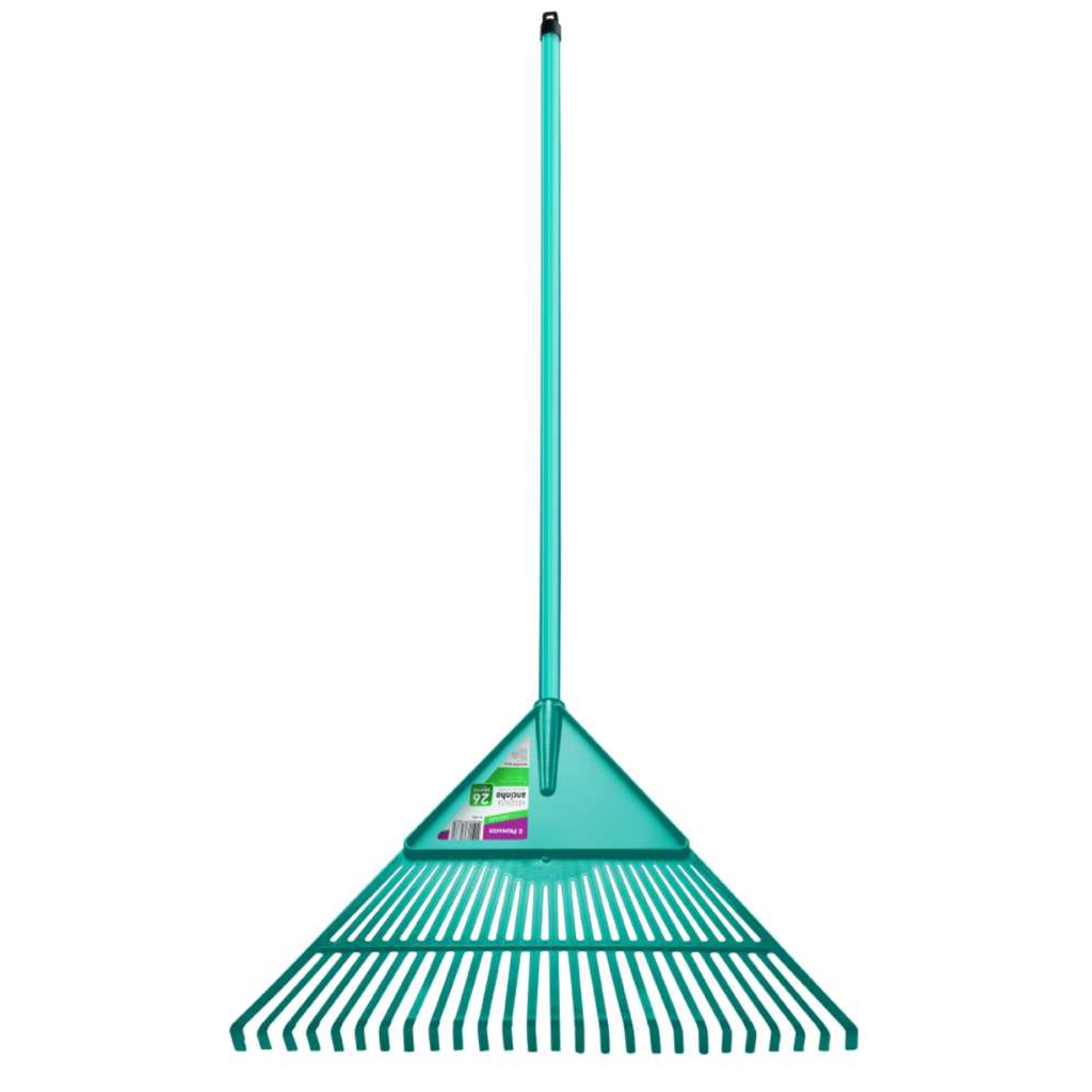 ESCOBILLA P/JARDIN PLASTICO MANGO MADERA