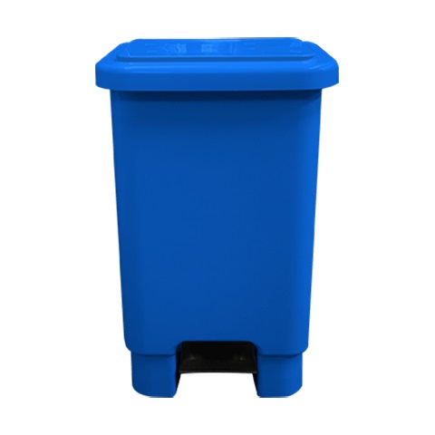 BASURERO C/PEDAL AZUL (72x33x44cm) 50L
