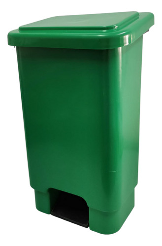 BASURERO CON PEDAL VERDE 50L