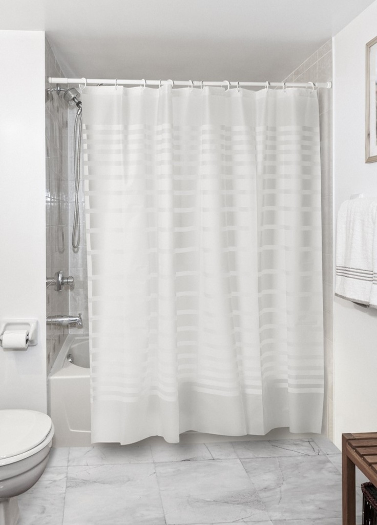*CORTINA P/BAÑO LABRADA PEVA 180X180X0,08MM