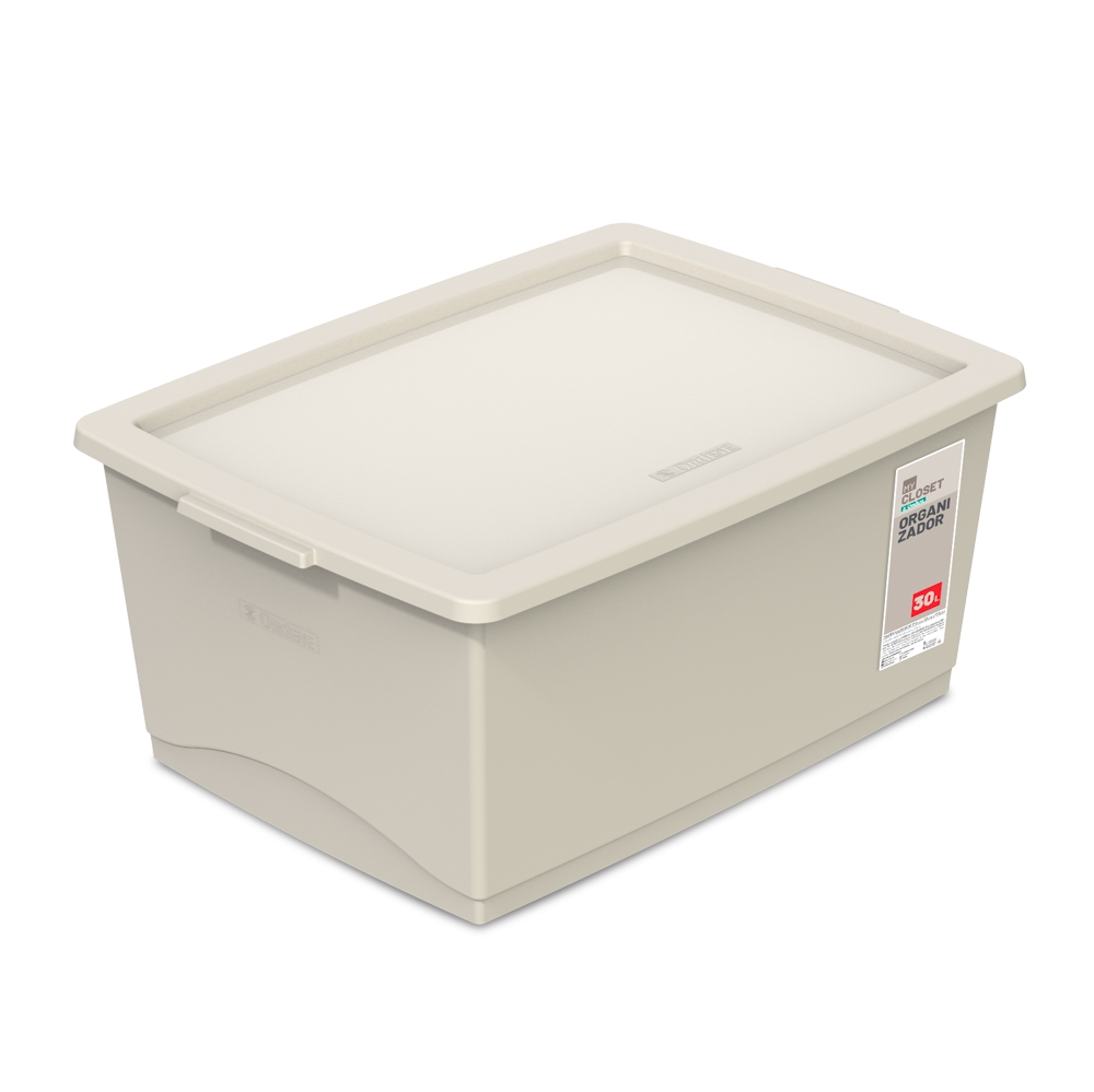*CAJA ORGANIZADORA DE 30Lts BEIGE