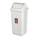 BASURERO CON TAPA VAIVEN DE 9lts - BEIGE