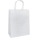 Bolsa de papel blanca con asa 26x35x12 cm