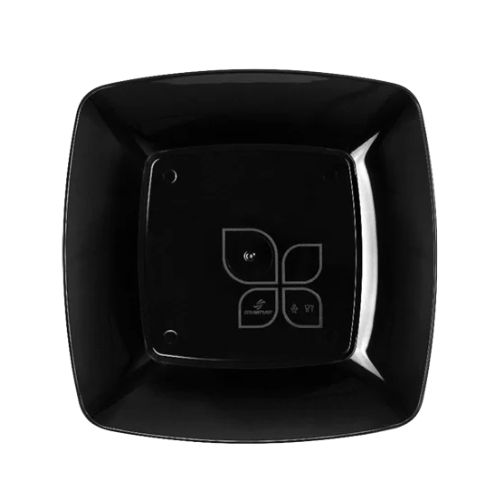 PLATO CUADRADO 21cm X 21 CM  PS NEGRO PAQ X. 10 UNID