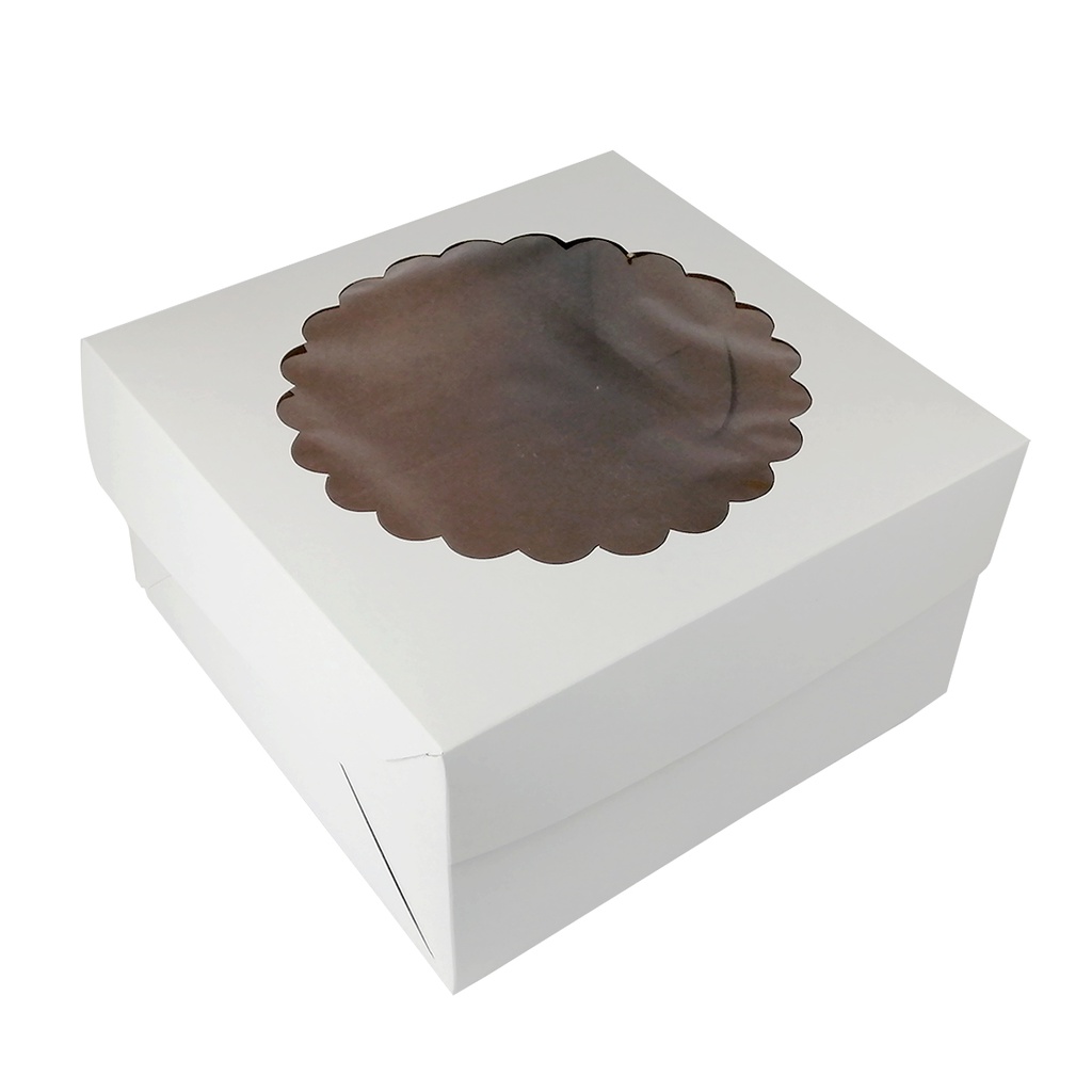 Caja de postre con visor 24x24x13
