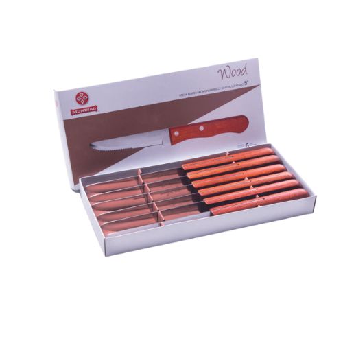 *SET 6 CUCHILLOS PARA CARNE 5"