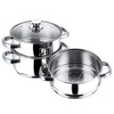 OLLA CON 2 VAPORERAS