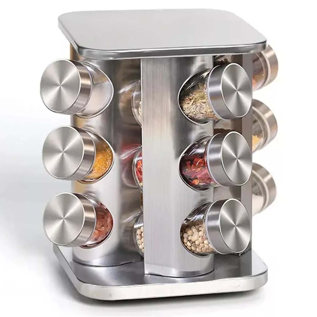 Especiero cuadrado giratorio x12