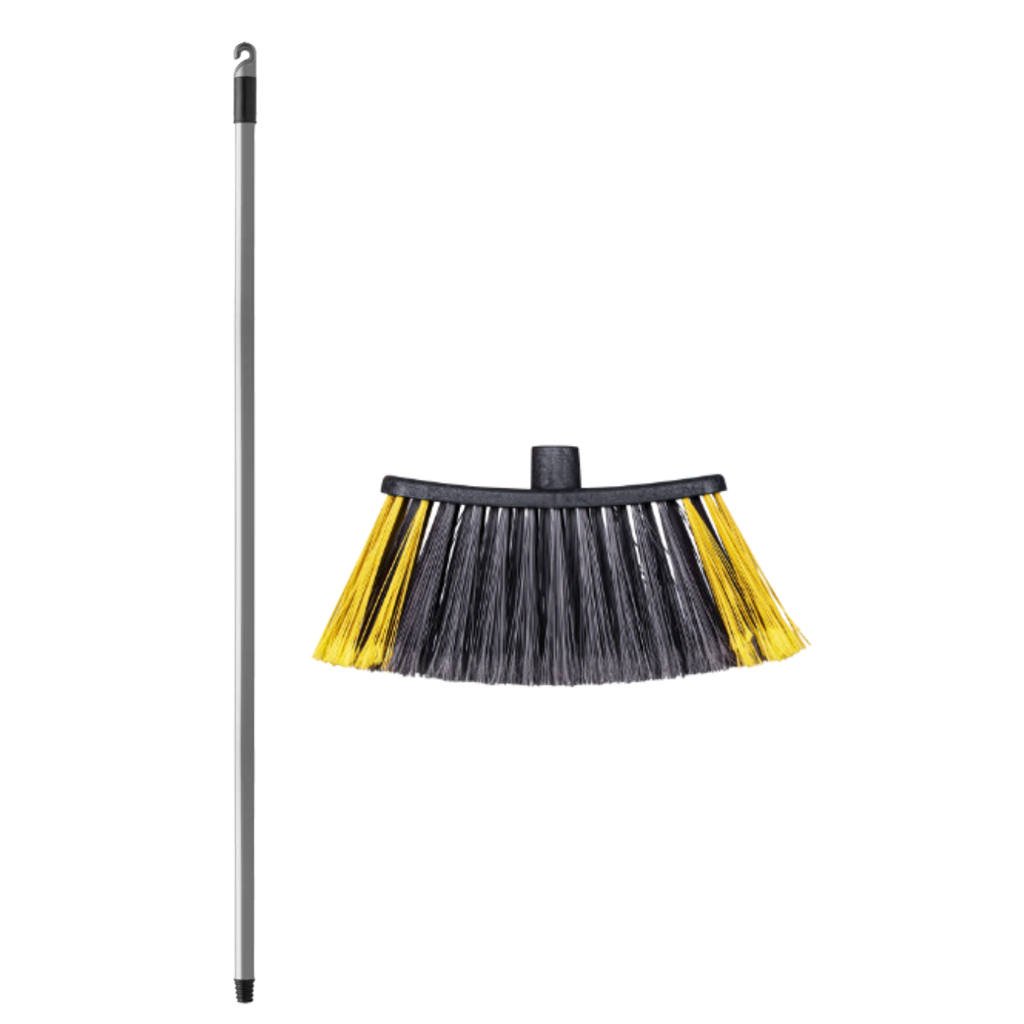 ESCOBA ECONOMICA AMARILLA C/CABO (SP9676AM + 9012)