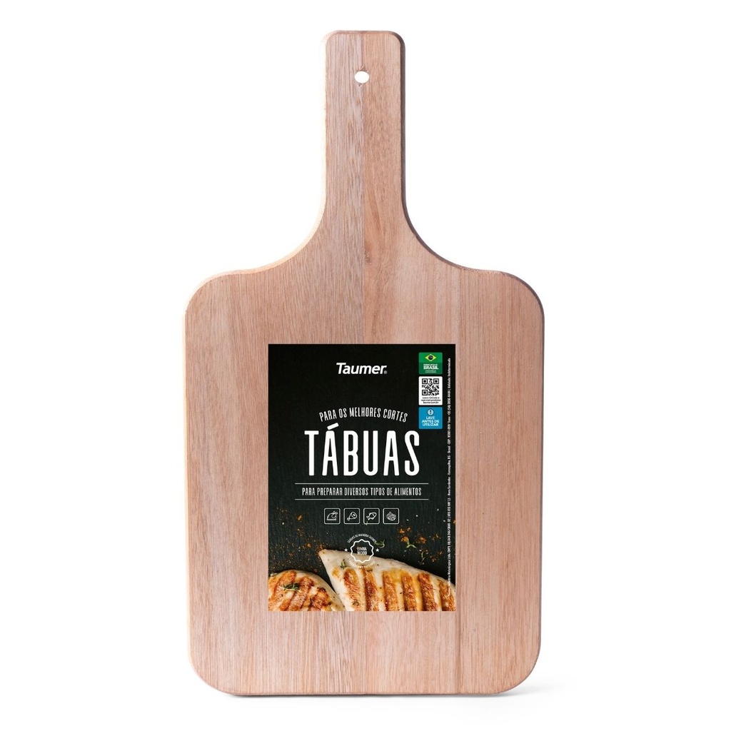 Tabla de madera rect. c/ cabo 40x19x2 cm