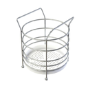 PORTA CUBIERTOS REDONDO CON FONDO PLASTICO - BLANCO