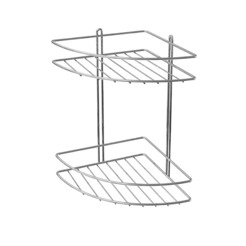 ESTANTE ESQUINERO DOBLE PARA BAÑO