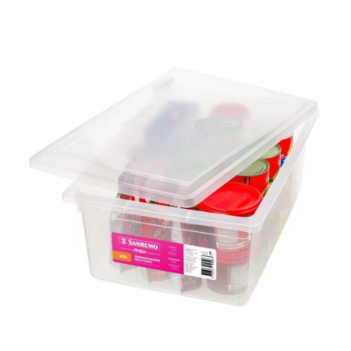 CAJA ORGANIZADORA TRANSPARENTE 20lts