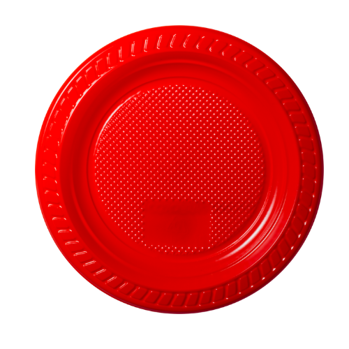 PLATO 15cm PS ROJO FIESTITA X 10UNID.