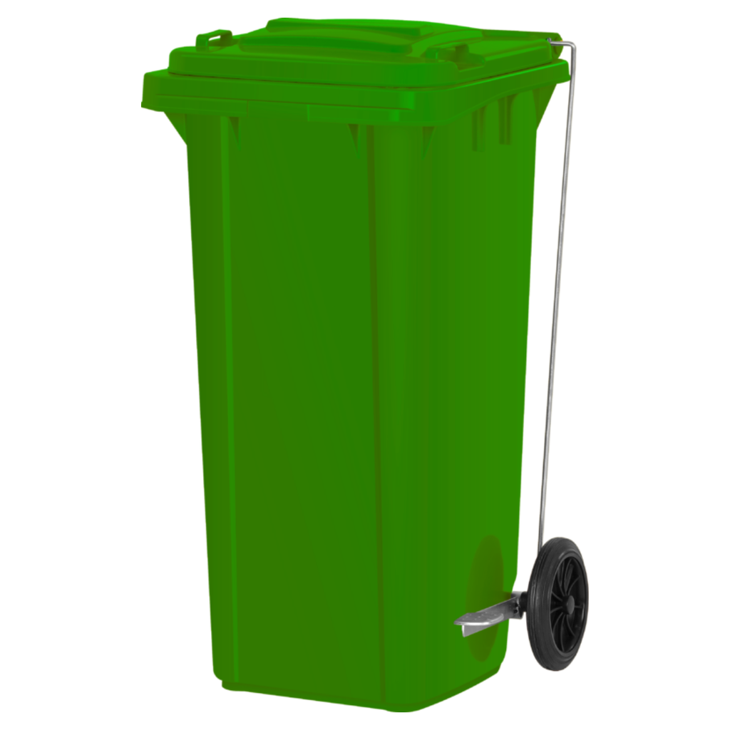 CONTENEDOR P/RES C/RUE/PED 240L VERDE