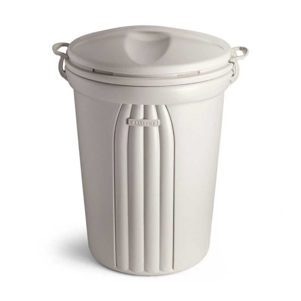 BASURERO CON TAPA DE 103lts - BEIGE
