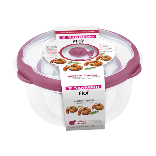 *SET DE 3 TAPERS REDONDOS - VIOLETA