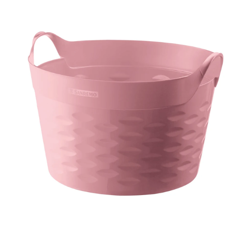 *CESTO FLEXIBLE RED 30lts ROSA