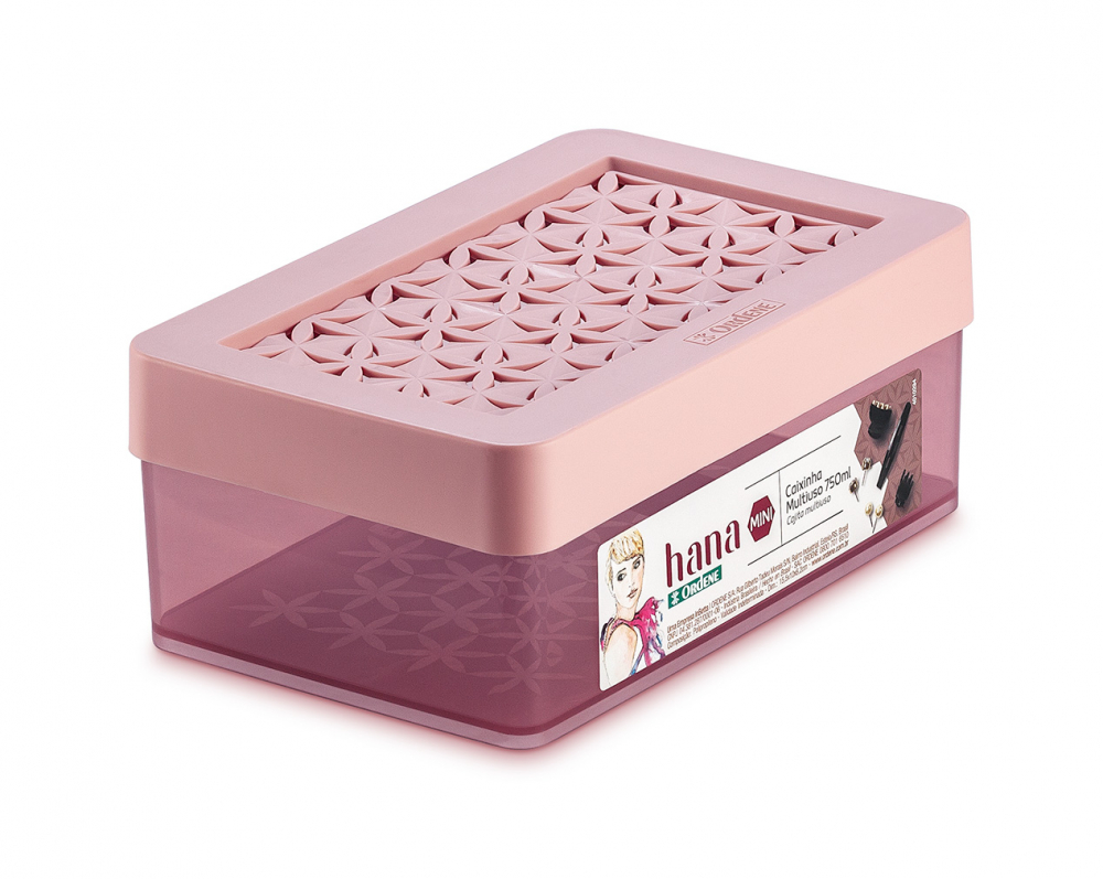 *CAJA MULTIUSO MINI 750ml ROSA HANA