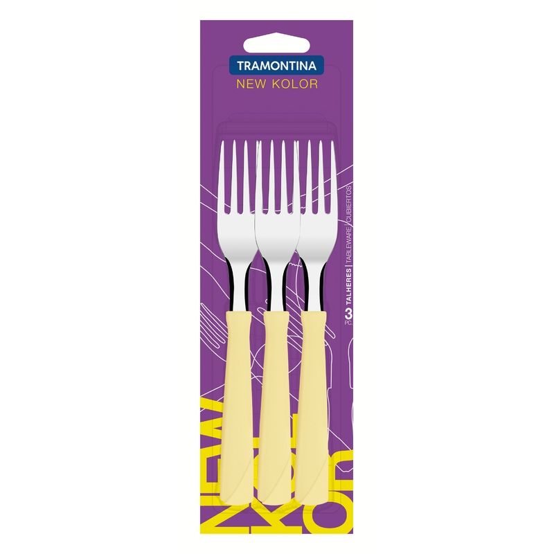 Tenedor crema x3