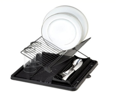 Escurridor de platos negro 36x35x19