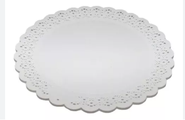 [832-D0042] Bandeja Filigrana Blanca 24cm diam.