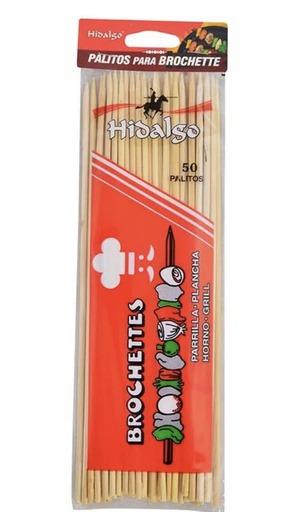 [832-D0188] Palillo brochette bambú 25cm x 100