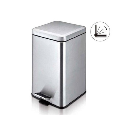 [FC-SQ43003L] *BASURERO C/PEDAL METAL 3L CUAD A. INOX
