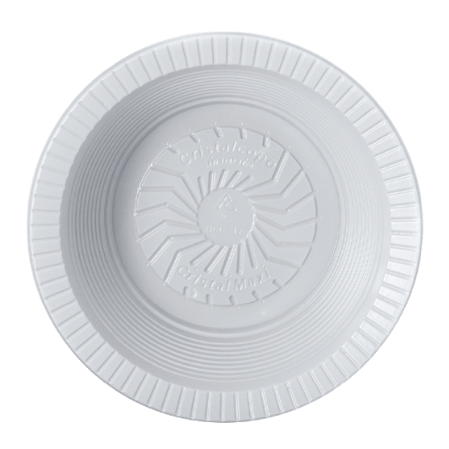 [PRF-12BR] PLATO HONDO DESCARTABLE DE 12cm BLANCO PS (10 UN)