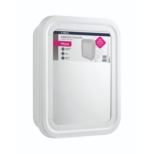 [PR5055-2] BOTIQUIN P/BAÑO PLASTICO BLANCO