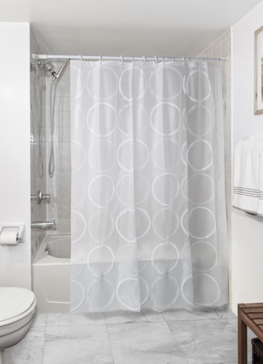 [PR2721-3] *CORTINA P/BAÑO BURBUJAS PVC 180X180X0,10MM