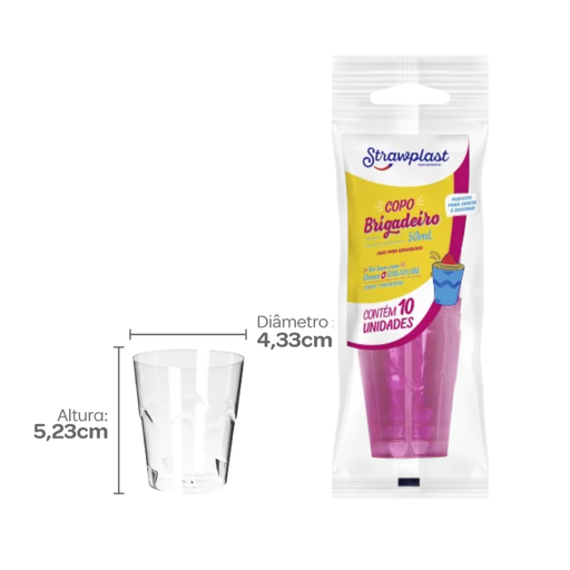 [S302-S10070201] VASO 50ml TRANSPARENTE PS PAQ. X 10 UNID